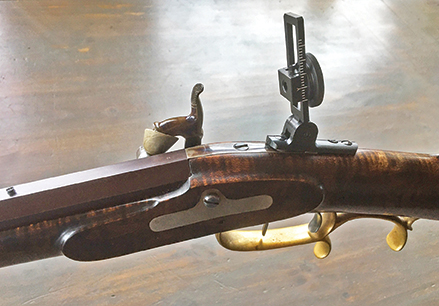 The new MVA “Muzzleloader Sporting Sight” mounted on a percussion Ohio rifle.